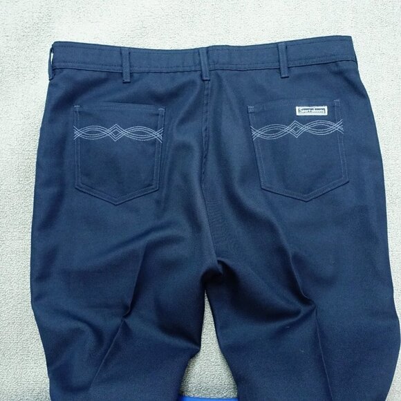 Sport-About Pants Men's 38 X 30 Navy Blue Flat Front Straight Leg Polyester - Picture 5 of 5